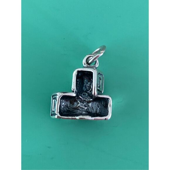 .925 Building Blocks Sterling Silver Jewelry Charm #ABC - Picture 3 of 4